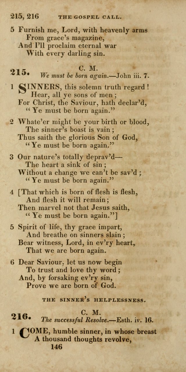 Hymns, Selected and Original, for Public and Private Worship page 146