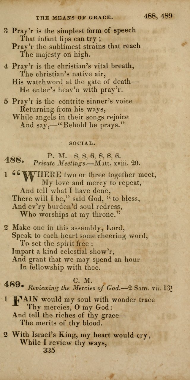 Hymns, Selected and Original, for Public and Private Worship page 337