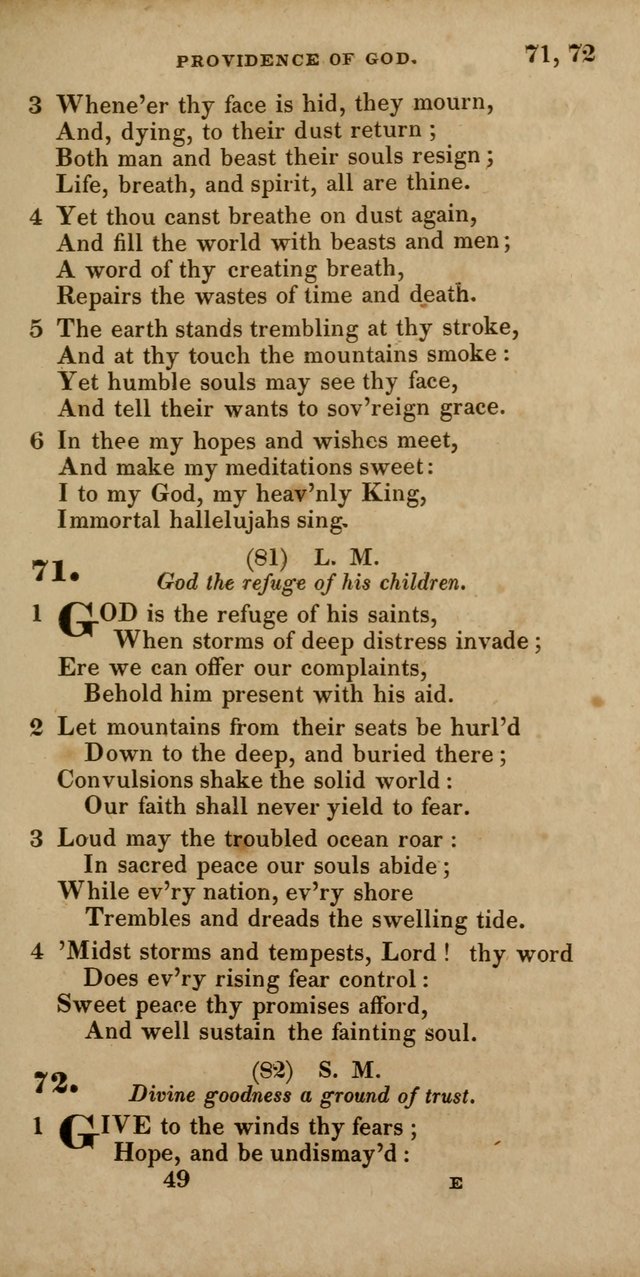 Hymns, Selected and Original, for Public and Private Worship page 49