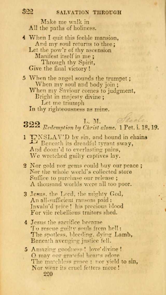 Hymns: selected and original, for public and private worship (30th ed.) page 220