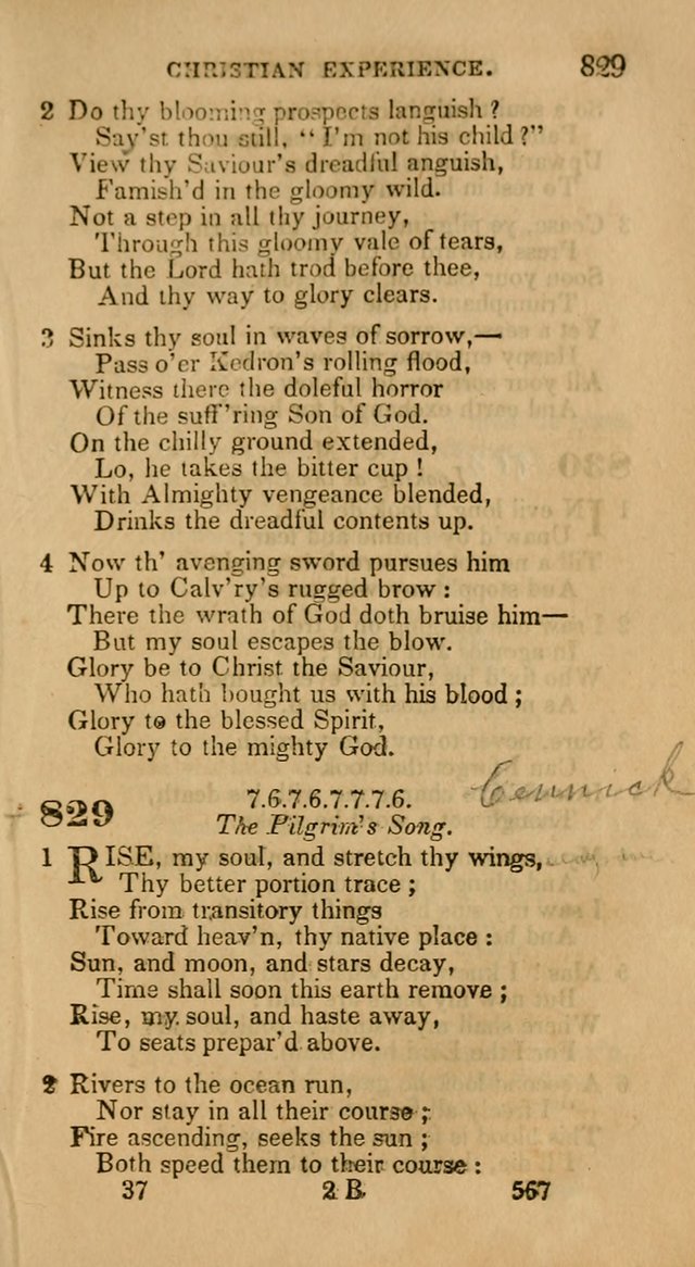 Hymns: selected and original, for public and private worship (30th ed.) page 567