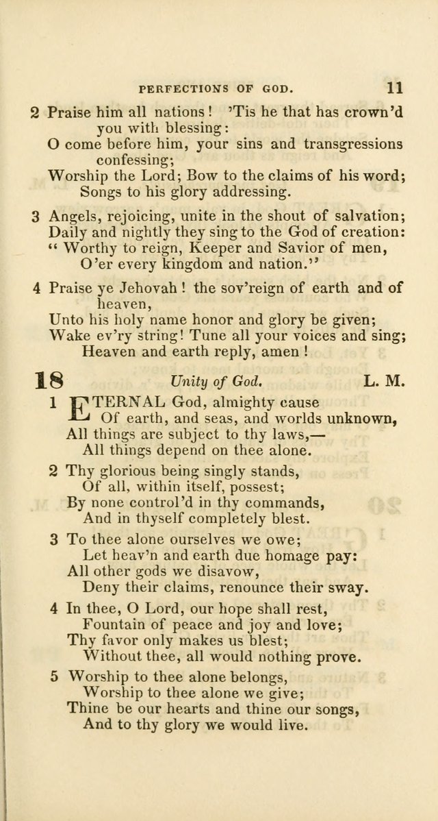 Hymns: selected and original, for public and private worship (60th ed., 1st rev. ed.) page 11