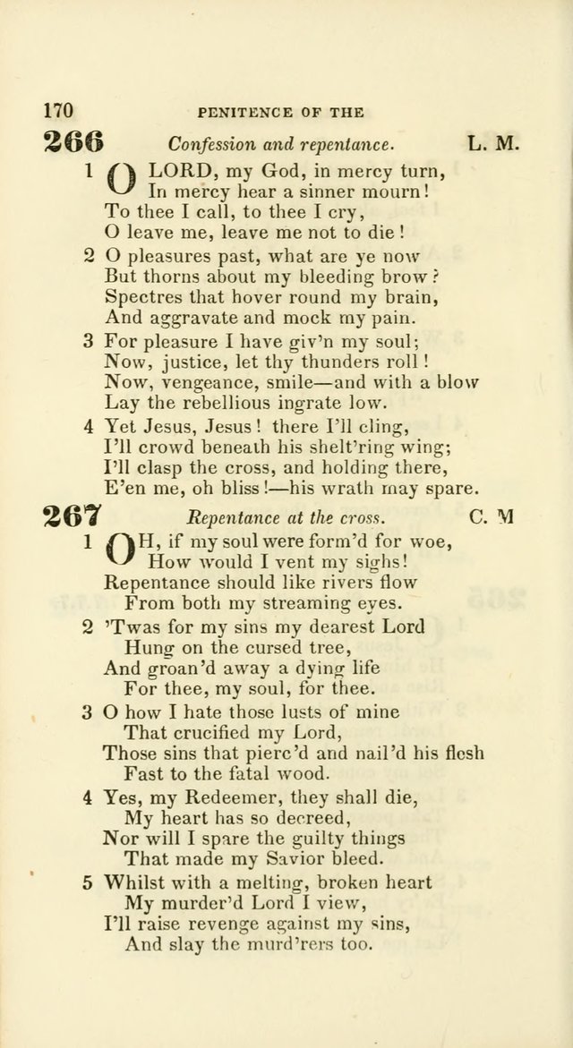 Hymns: selected and original, for public and private worship (60th ed., 1st rev. ed.) page 170