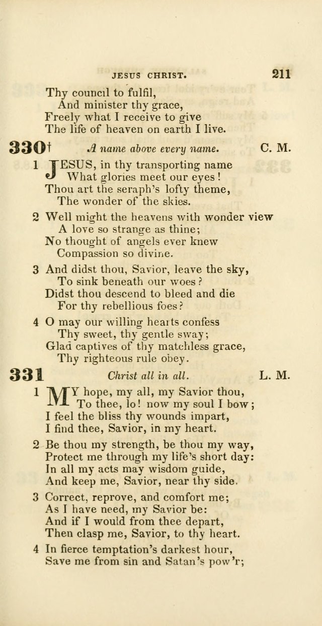 Hymns: selected and original, for public and private worship (60th ed., 1st rev. ed.) page 211