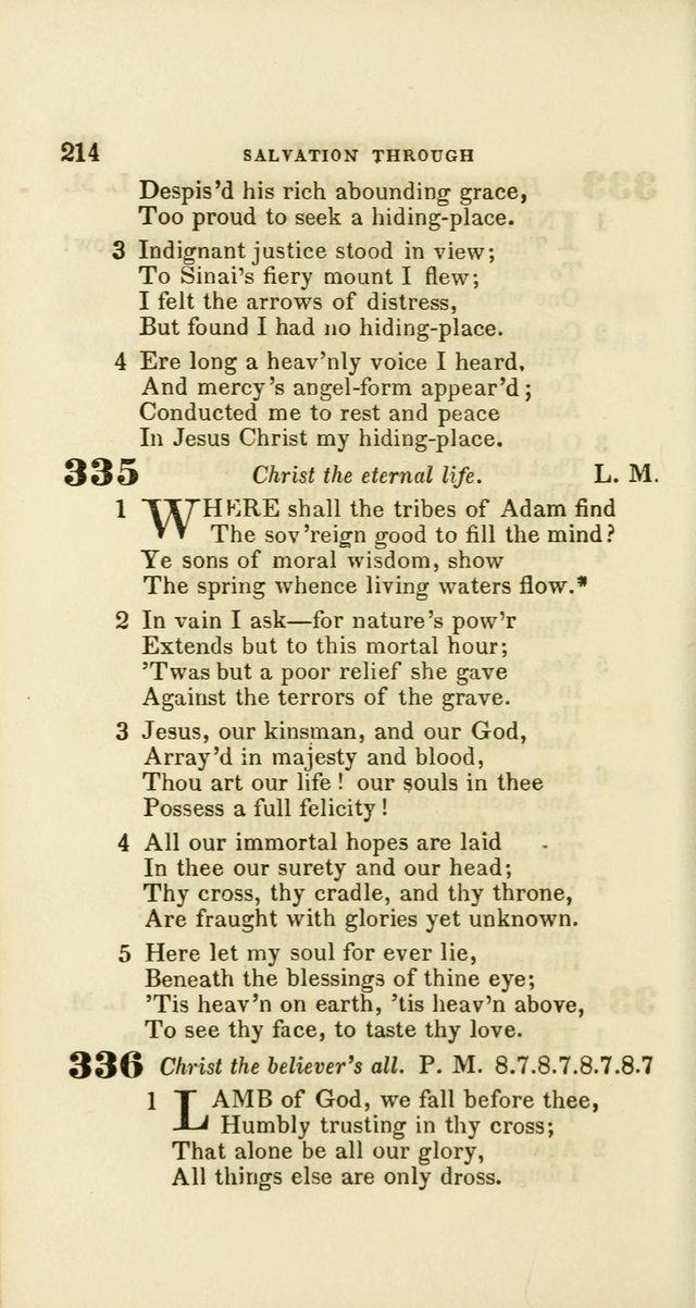 Hymns: selected and original, for public and private worship (60th ed., 1st rev. ed.) page 214