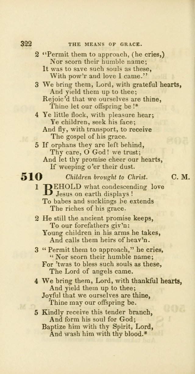 Hymns: selected and original, for public and private worship (60th ed., 1st rev. ed.) page 322