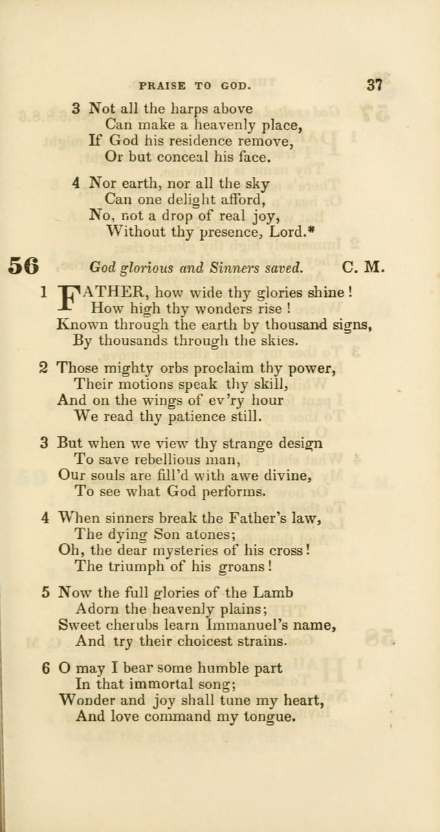 Hymns: selected and original, for public and private worship (60th ed., 1st rev. ed.) page 37