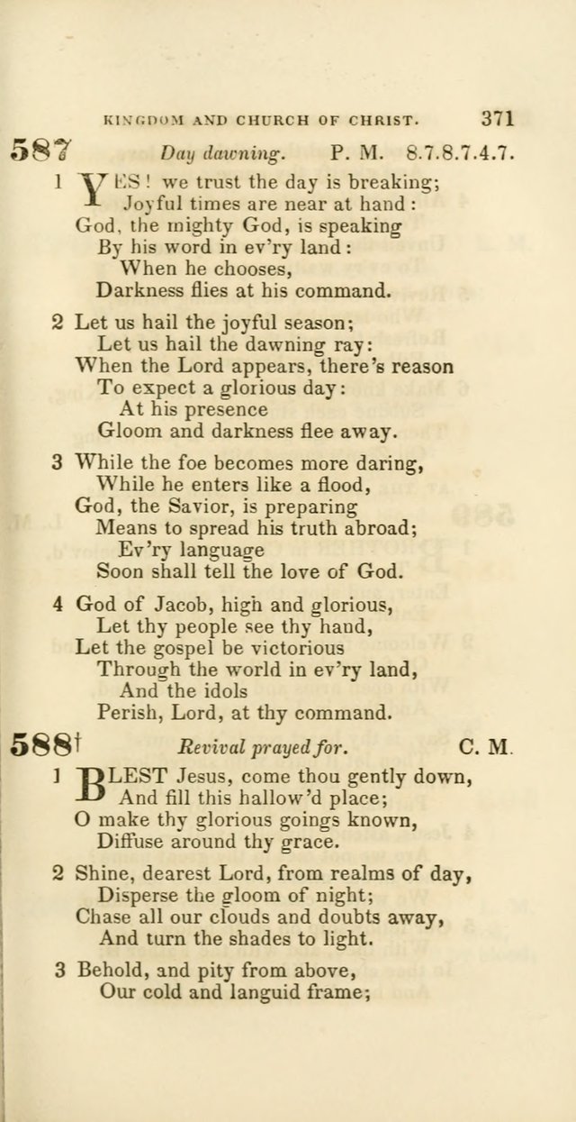 Hymns: selected and original, for public and private worship (60th ed., 1st rev. ed.) page 371