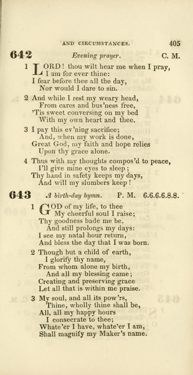 Hymns: selected and original, for public and private worship (60th ed., 1st rev. ed.) page 405