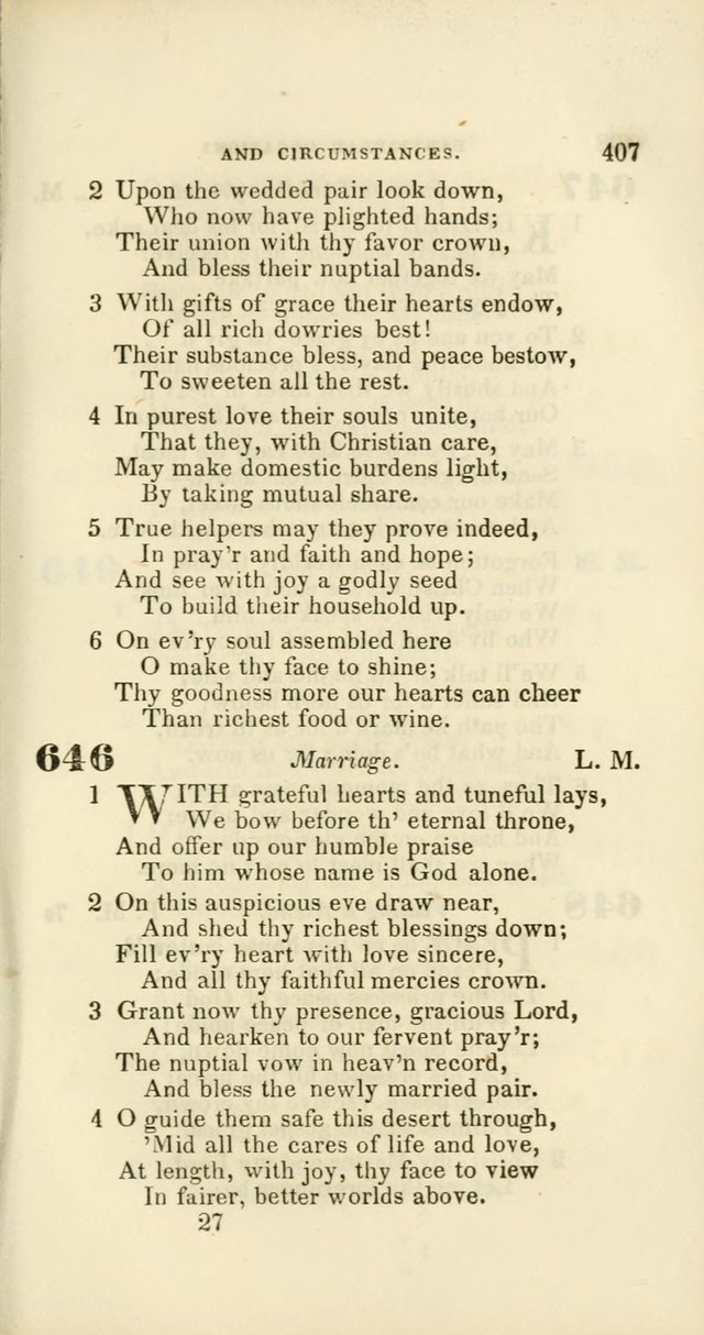 Hymns: selected and original, for public and private worship (60th ed., 1st rev. ed.) page 407