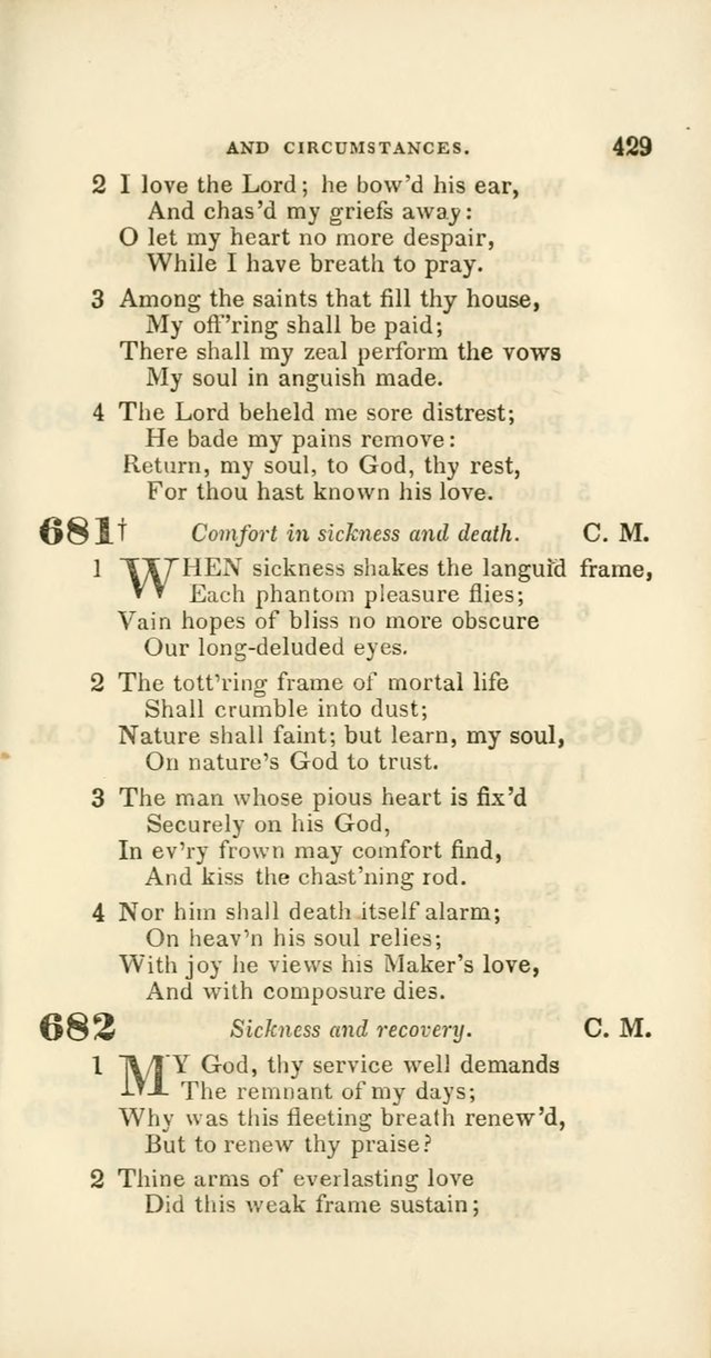 Hymns: selected and original, for public and private worship (60th ed., 1st rev. ed.) page 429