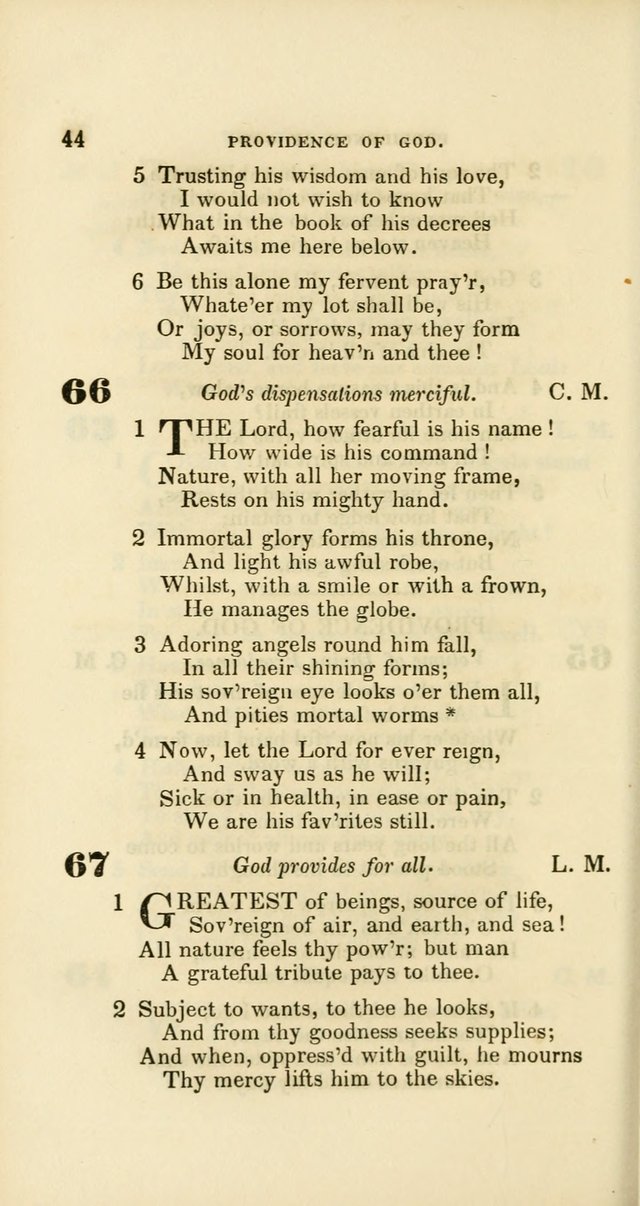 Hymns: selected and original, for public and private worship (60th ed., 1st rev. ed.) page 44