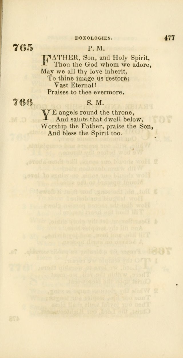 Hymns: selected and original, for public and private worship (60th ed., 1st rev. ed.) page 477