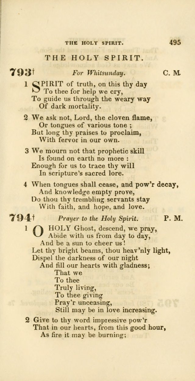 Hymns: selected and original, for public and private worship (60th ed., 1st rev. ed.) page 495