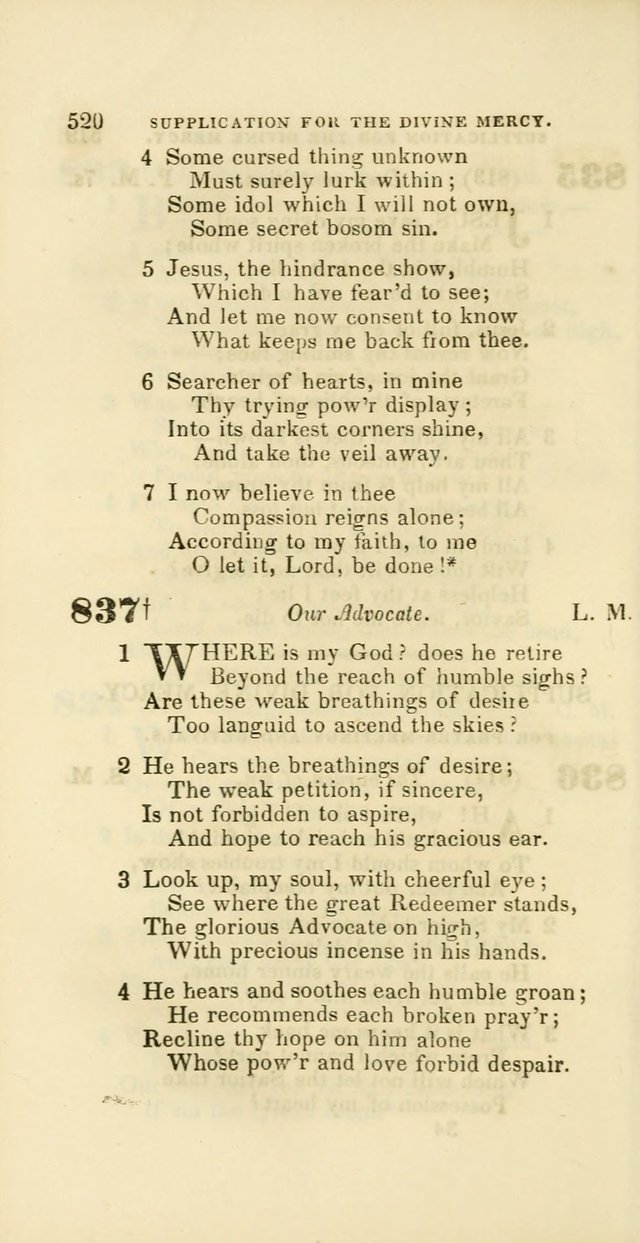 Hymns: selected and original, for public and private worship (60th ed., 1st rev. ed.) page 520