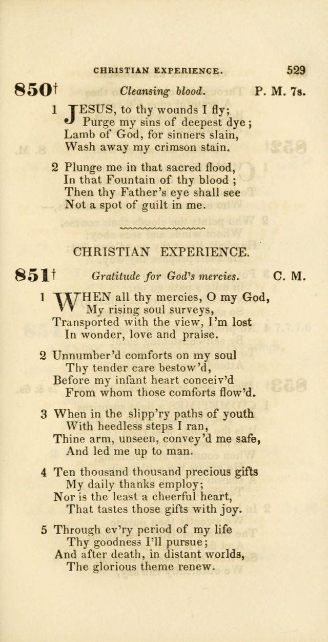 Hymns: selected and original, for public and private worship (60th ed., 1st rev. ed.) page 529