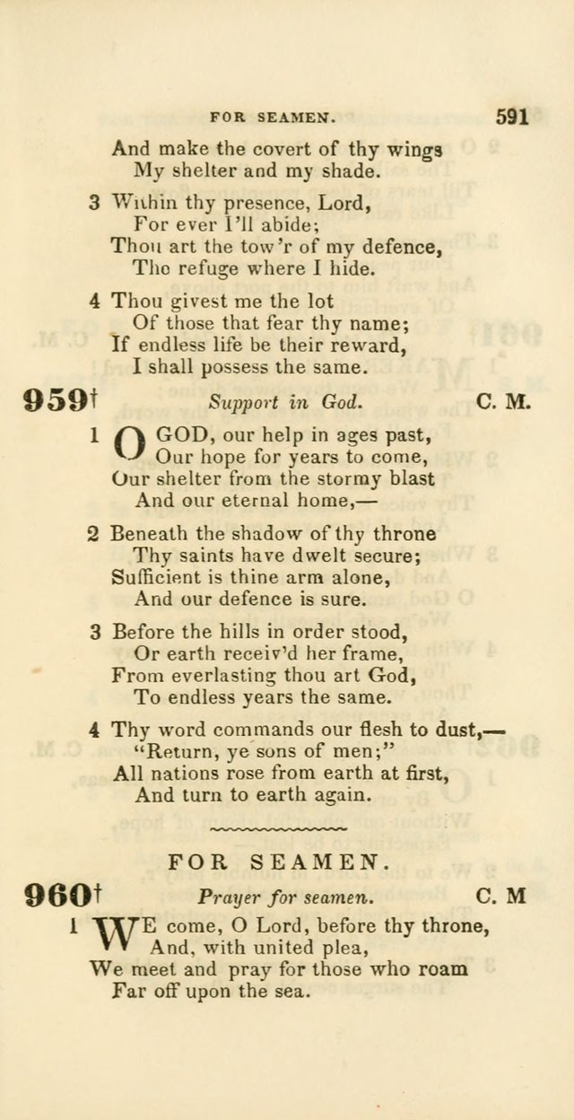 Hymns: selected and original, for public and private worship (60th ed., 1st rev. ed.) page 591