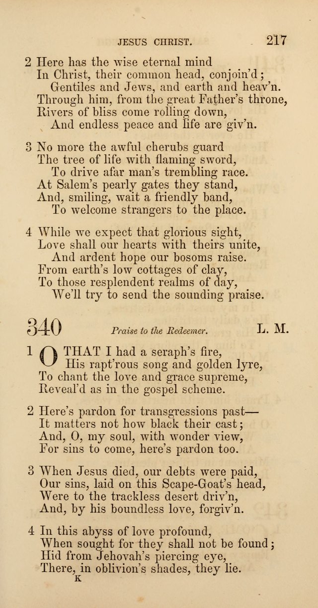 Hymns: selected and original, for public and  private worship (4th ed. 3rd rev. ed.) page 231