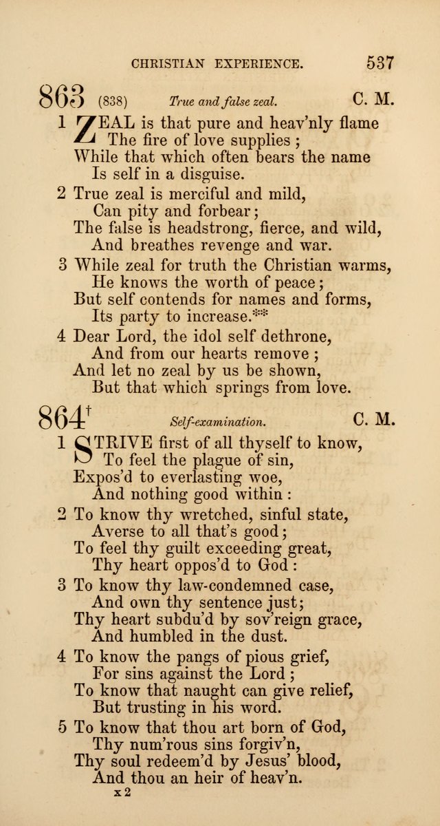 Hymns: selected and original, for public and  private worship (4th ed. 3rd rev. ed.) page 565
