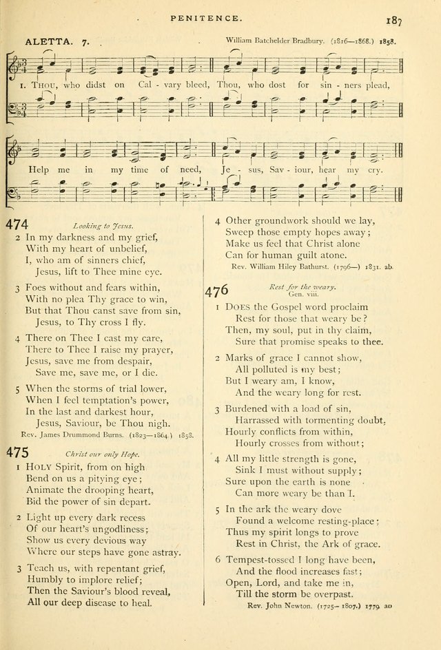 Hymns and Songs of Praise for Public and Social Worship page 189