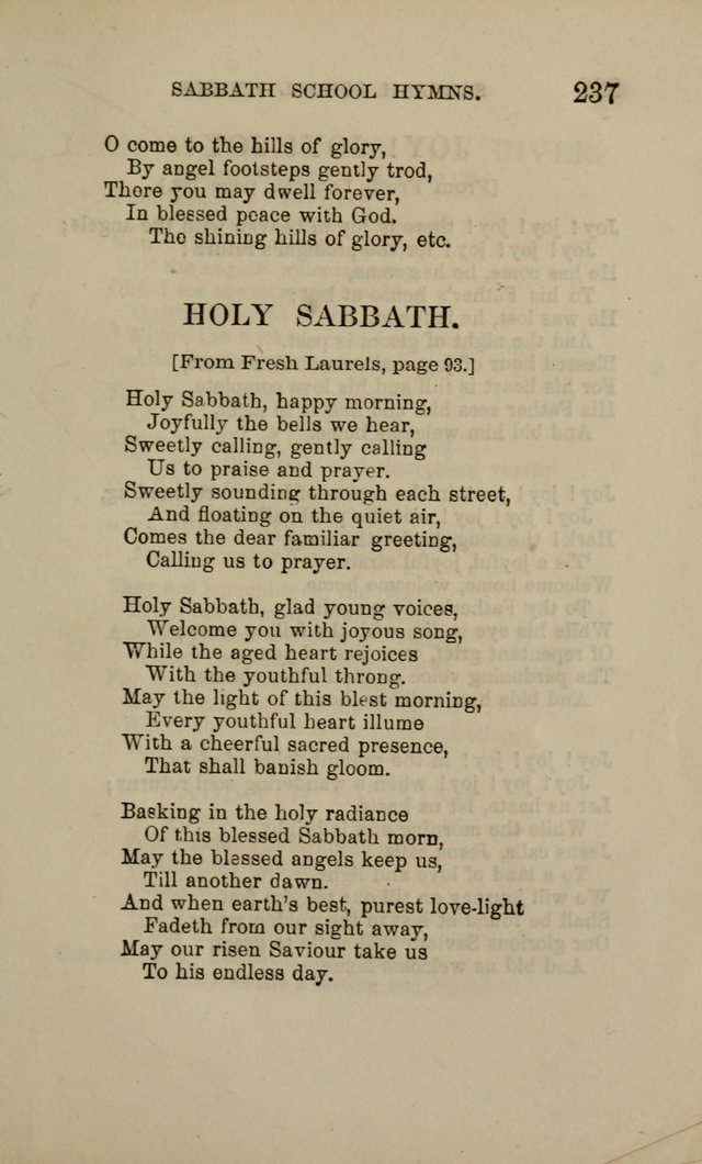 Hymns for the use of the Sabbath School of the Second Reformed Church, Albany N. Y. page 239