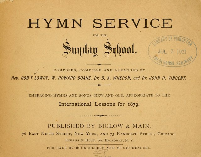 Hymn Service for the Sunday School page 1