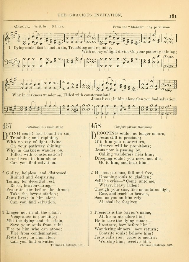 Hymns for the Sanctuary and Social Worship: with tunes page 181