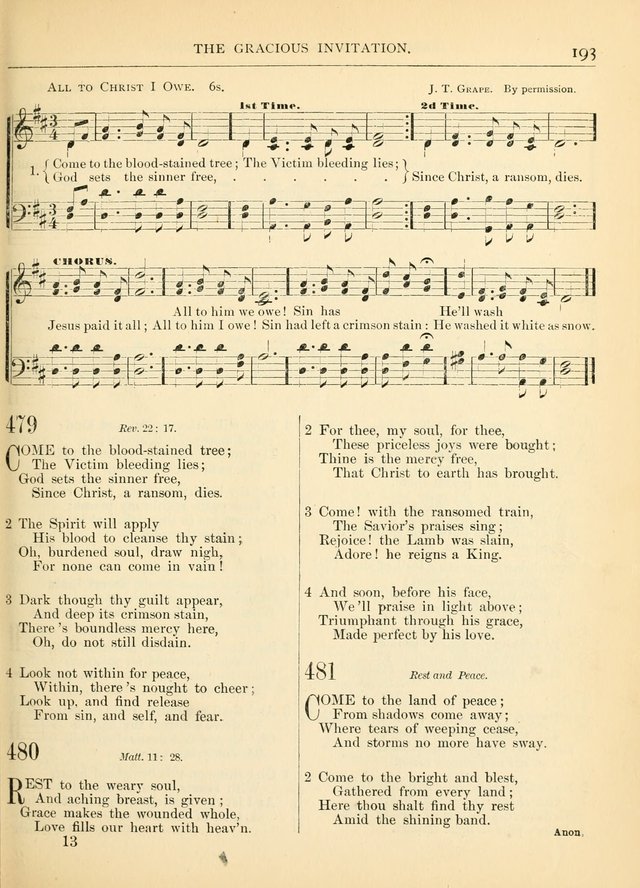 Hymns for the Sanctuary and Social Worship: with tunes page 193