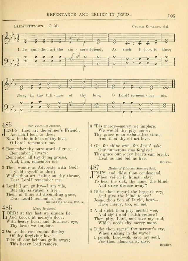 Hymns for the Sanctuary and Social Worship: with tunes page 195