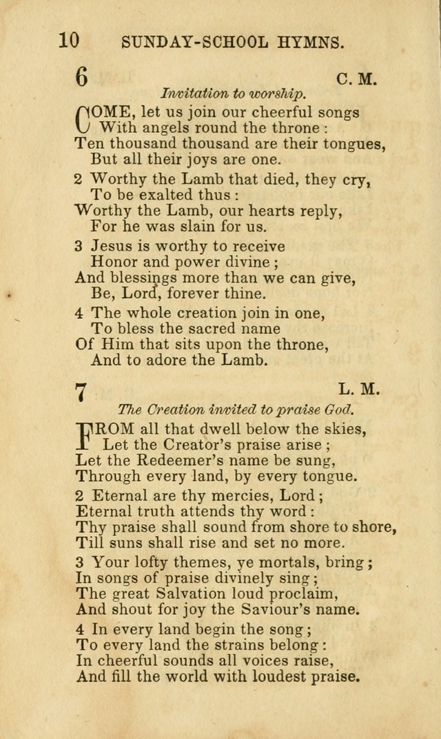 Hymns for Sunday Schools, Youth and Children page 10