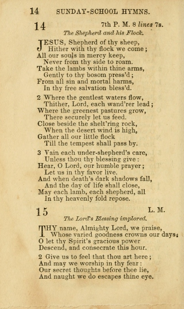 Hymns for Sunday Schools, Youth and Children page 14