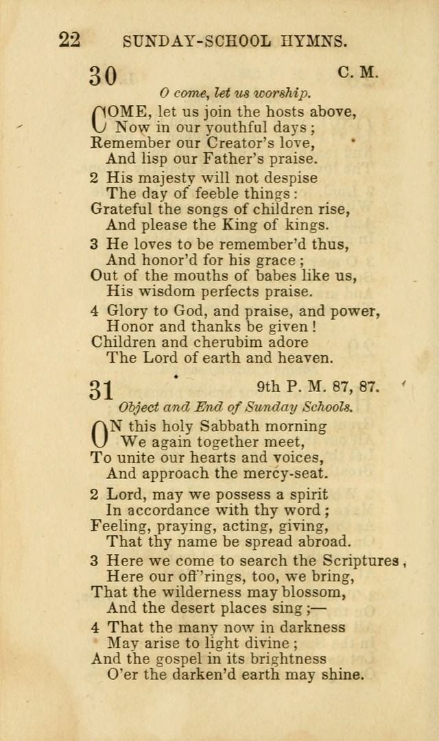 Hymns for Sunday Schools, Youth and Children page 22