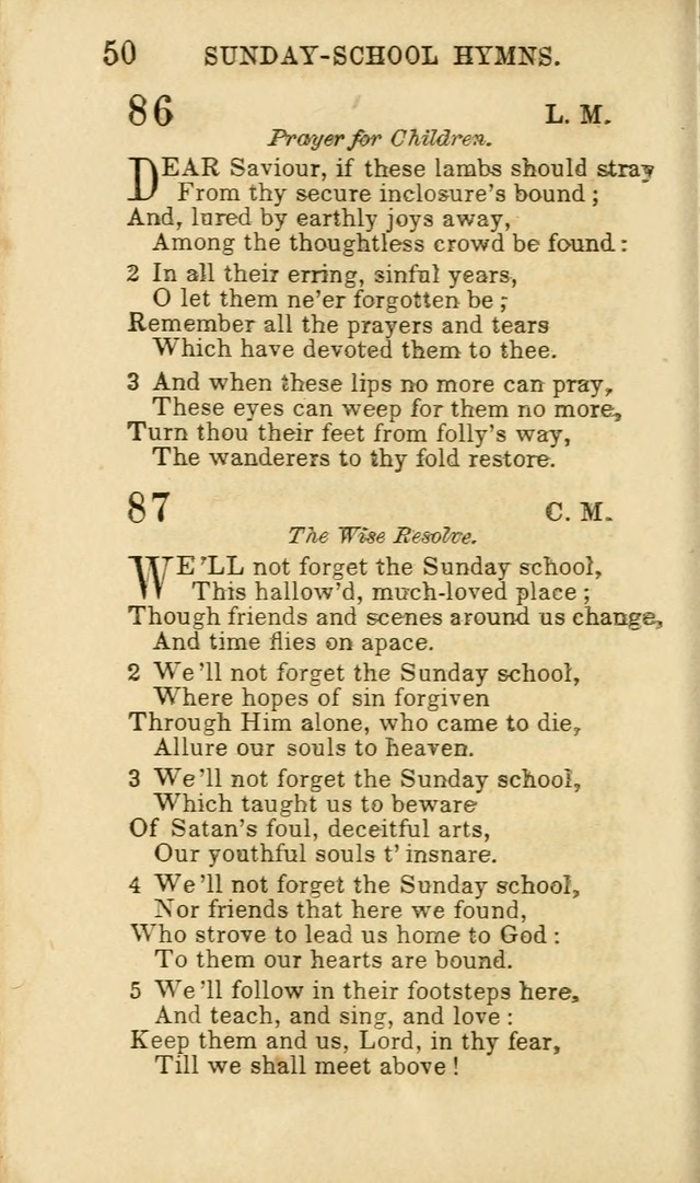 Hymns for Sunday Schools, Youth and Children page 50