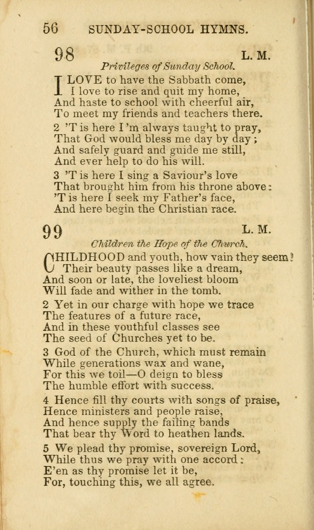 Hymns for Sunday Schools, Youth and Children page 56