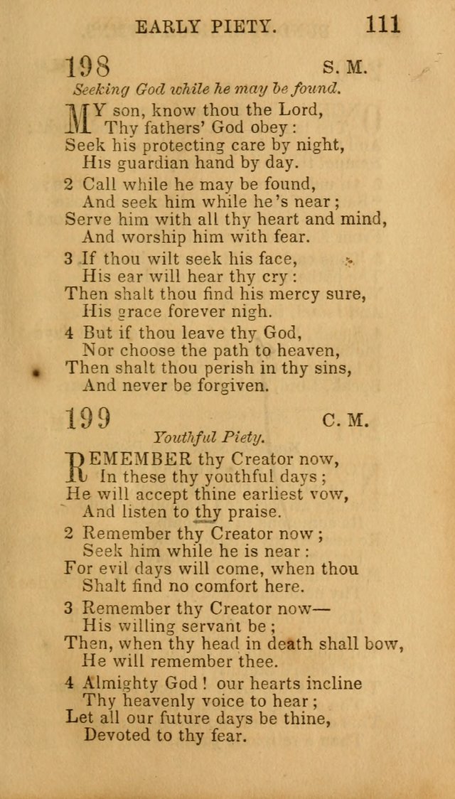 Hymns for Sunday Schools, Youth, and Children page 111