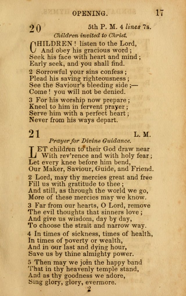 Hymns for Sunday Schools, Youth, and Children page 17