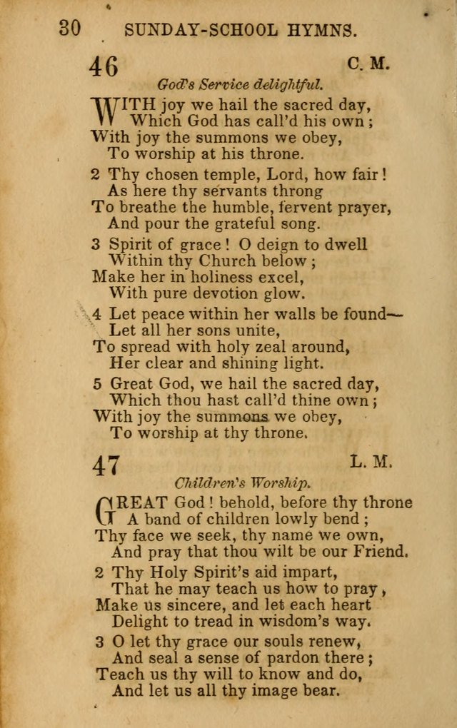 Hymns for Sunday Schools, Youth, and Children page 30