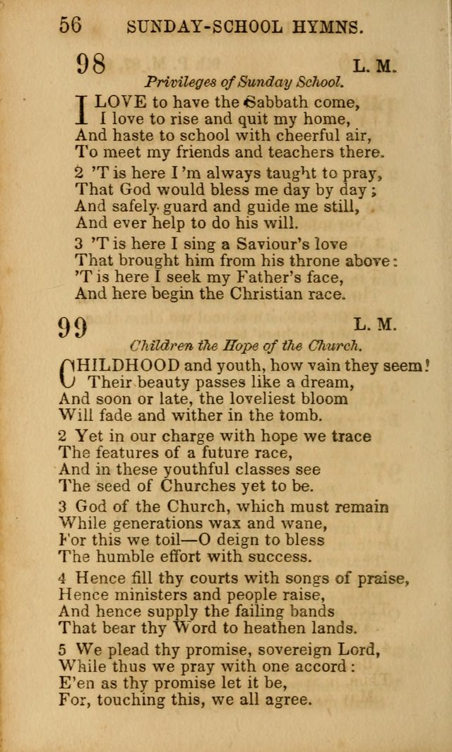 Hymns for Sunday Schools, Youth, and Children page 56