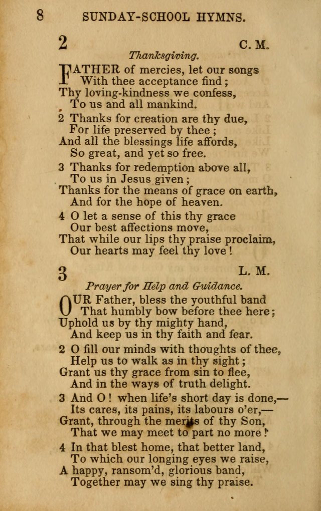 Hymns for Sunday Schools, Youth, and Children page 8