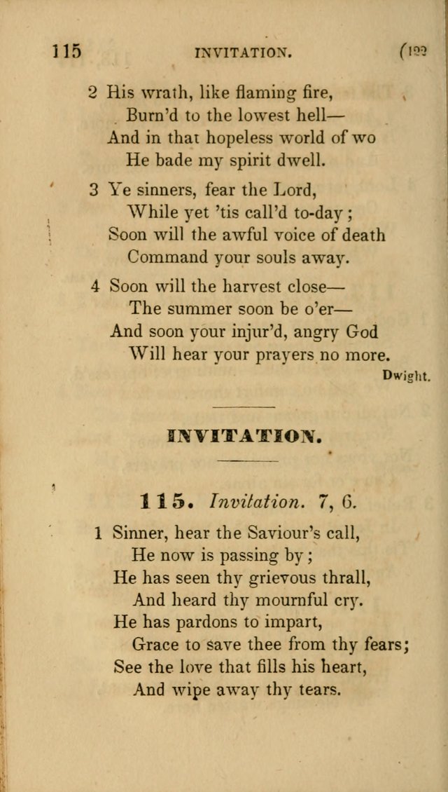 Hymns for Social Worship: selected from Watts, Doddridge, Newton, Cowper, Steele and others page 122