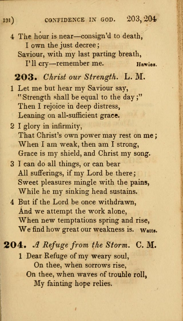 Hymns for Social Worship: selected from Watts, Doddridge, Newton, Cowper, Steele and others page 191