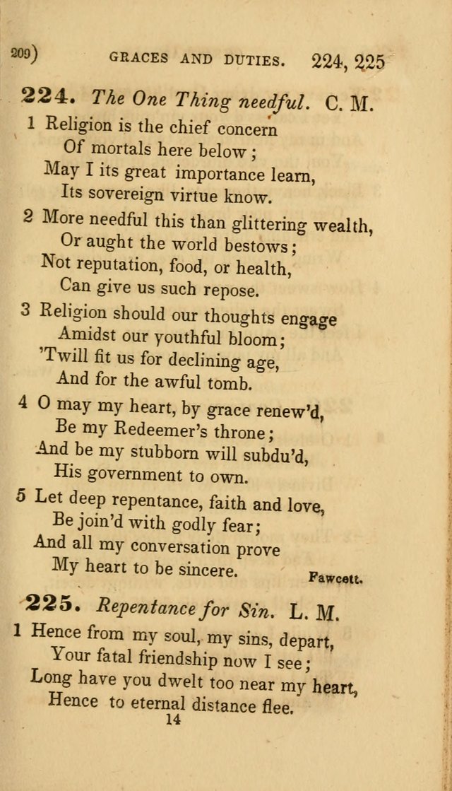Hymns for Social Worship: selected from Watts, Doddridge, Newton, Cowper, Steele and others page 209