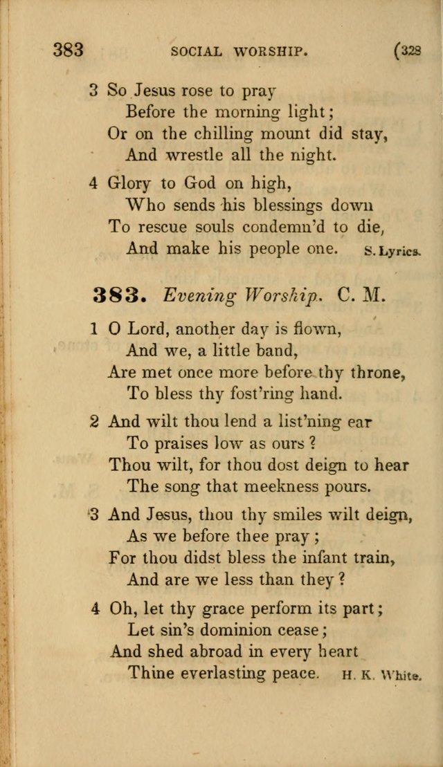Hymns for Social Worship: selected from Watts, Doddridge, Newton, Cowper, Steele and others page 328