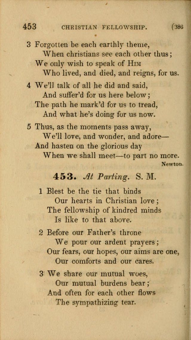Hymns for Social Worship: selected from Watts, Doddridge, Newton, Cowper, Steele and others page 386