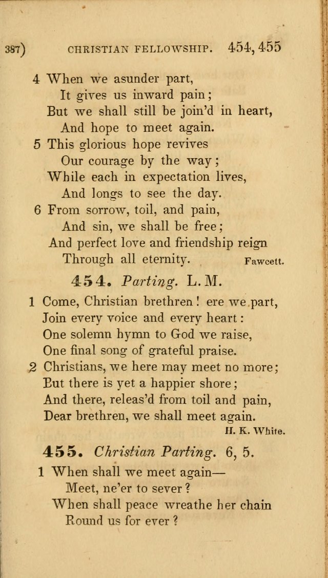 Hymns for Social Worship: selected from Watts, Doddridge, Newton, Cowper, Steele and others page 387