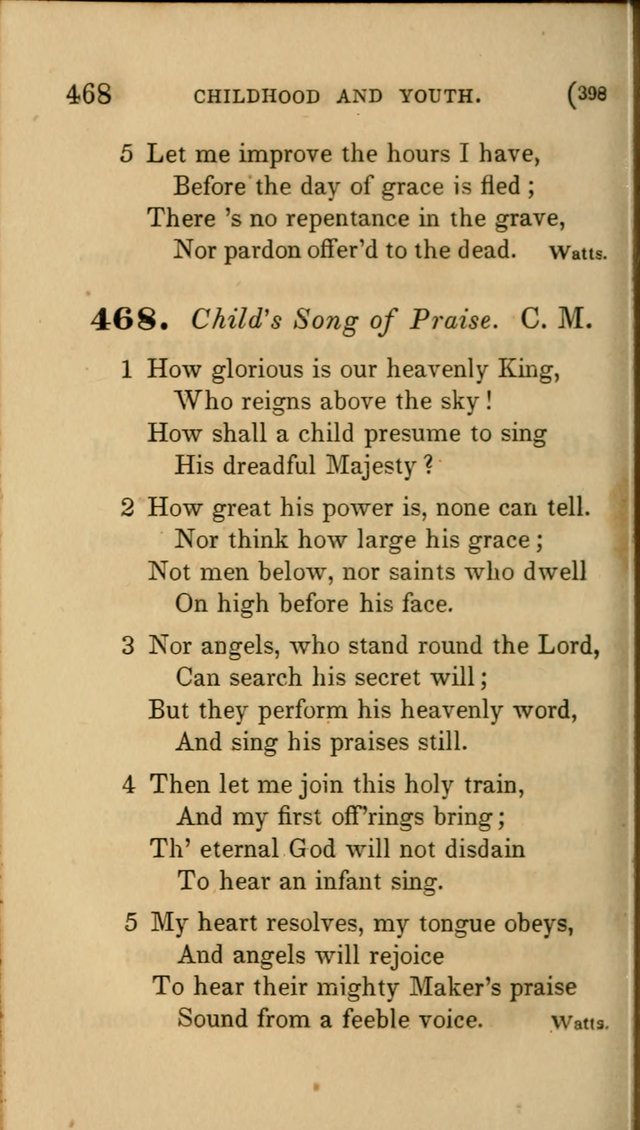 Hymns for Social Worship: selected from Watts, Doddridge, Newton, Cowper, Steele and others page 398
