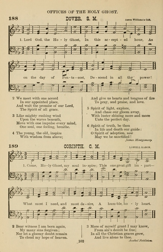 Hymn and Tune Book of the Methodist Episcopal Church, South (Round Note Ed.) page 102