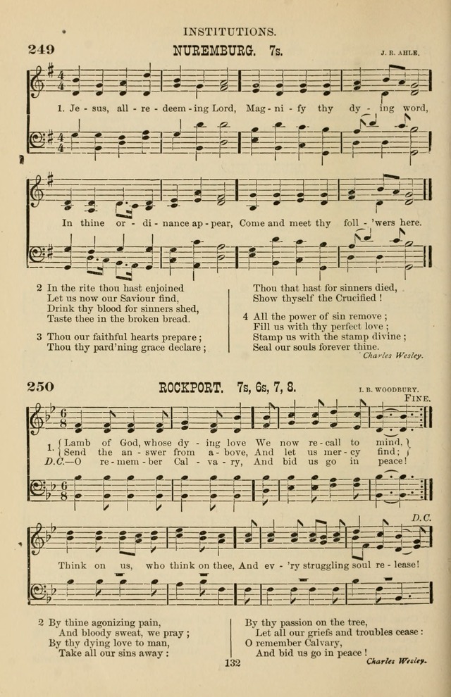 Hymn and Tune Book of the Methodist Episcopal Church, South (Round Note Ed.) page 132