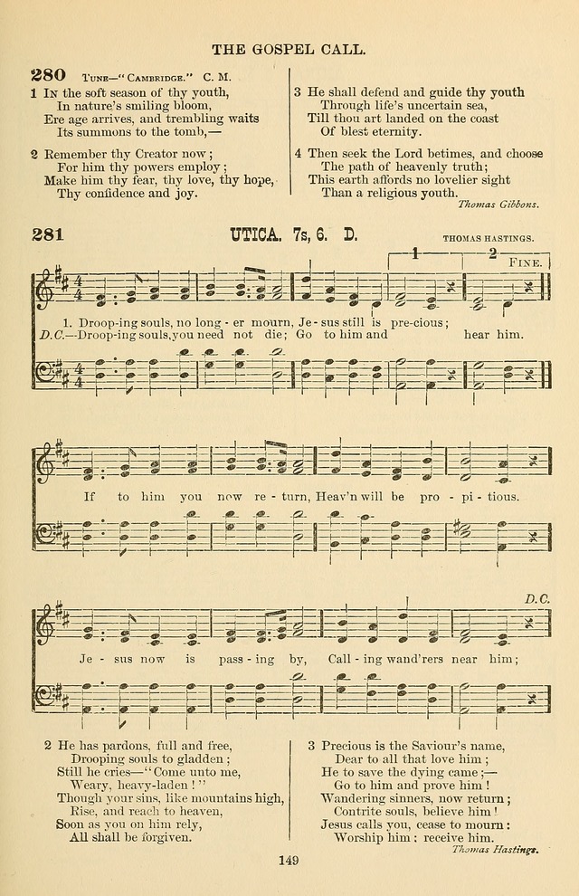Hymn and Tune Book of the Methodist Episcopal Church, South (Round Note Ed.) page 149