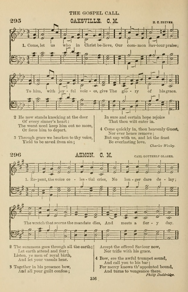 Hymn and Tune Book of the Methodist Episcopal Church, South (Round Note Ed.) page 156